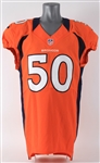 2012 JD Walton Denver Broncos Game Worn Home Jersey (MEARS LOA)