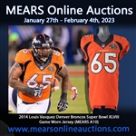 2014 Louis Vasquez Denver Broncos Super Bowl XLVIII Game Worn Jersey (MEARS A10) 