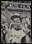1974 Hank Aaron Atlanta Braves Homerun No. 715 6x9 Black and White Photo