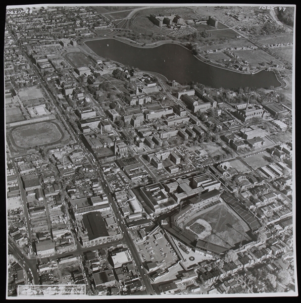 1911-1965 Griffith Stadium (Washington Senators) Aerial View 9x9 Black and White Photo