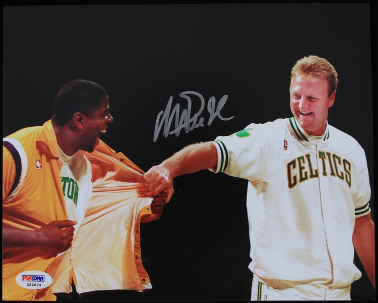 Magic Johnson Los Angeles Lakers Autographed 8x10 Colored Photo (PSA/DNA)