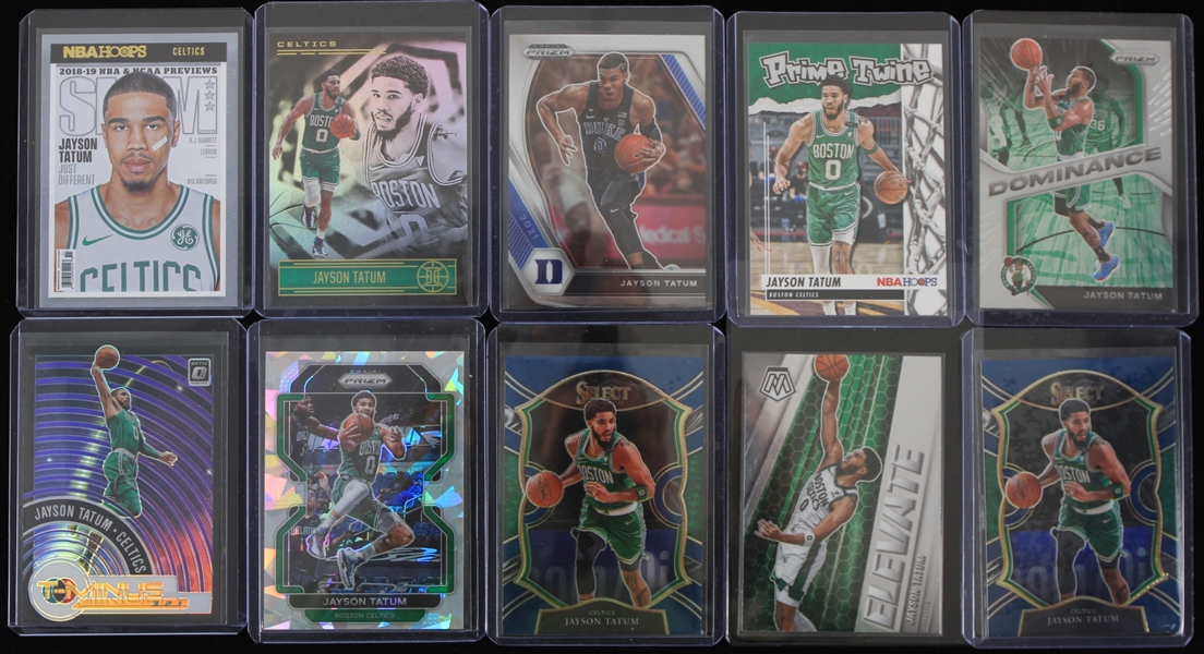 2020-2022 Jayson Tatum Boston Celtics Trading Cards (Lot of 10)