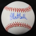 1993-94 Albert Belle Cleveland Indians Signed OAL Brown Baseball (JSA)