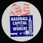 1958-1965 Milwaukee Braves 3" Pressback Pin