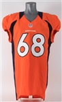 2012 Zane Beadles Denver Broncos Signed Game Worn Home Jersey (MEARS LOA)