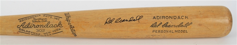 1961-63 Del Crandall Milwaukee Braves Signed Adirondack Professional Model Game Used Bat (MEARS A8.5/JSA)
