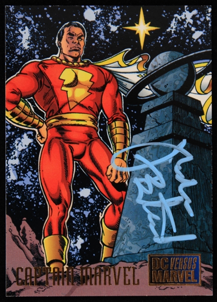 1995 Jackson Bostwick Signed Captain DC Versus Marvel Card #18 (JSA / Bostwick LOA)