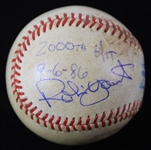 1986 (September 6) Robin Yount Milwaukee Brewers Signed OAL Brown 2,000th Career Hit Game Used Baseball (MEARS LOA/JSA/Yount Letter)