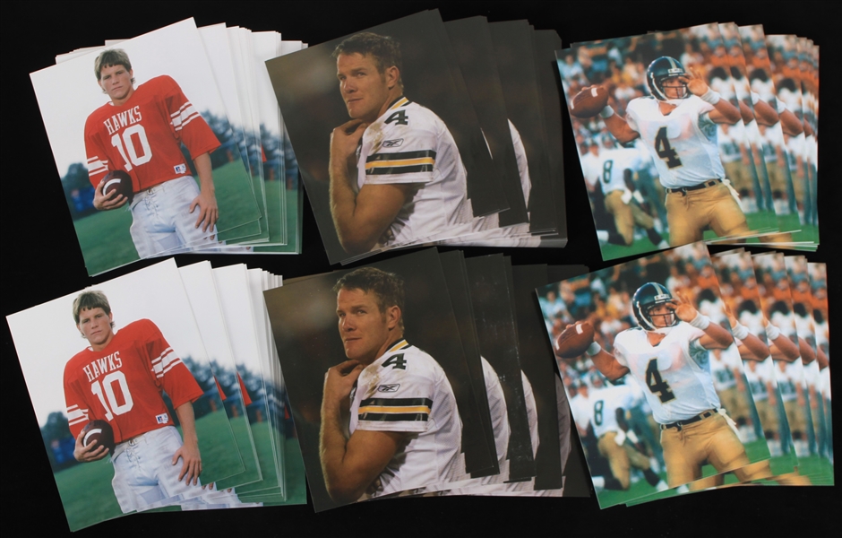 2000s Brett Favre High School College Green Bay Packers 8" x 10" Photos - Lot of 500+ 