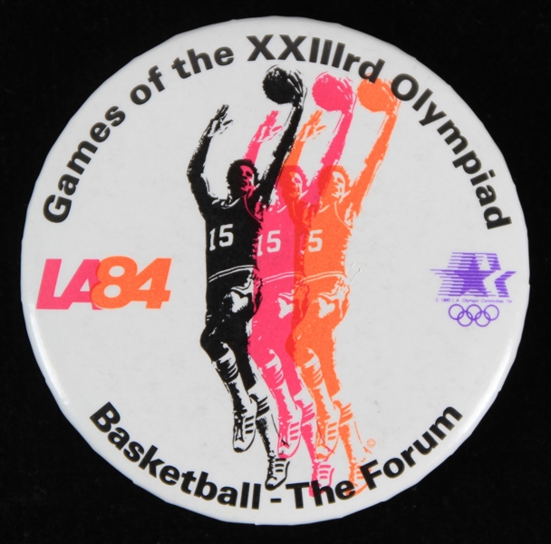 1984 Olympic Basketball 2" Pressback Pin