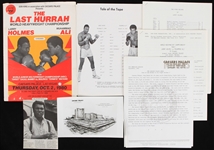 1980 Muhammad Ali Larry Holmes World Heavyweight Championship Title Bout Press Folder w/ Tale of the Tape, Press Releases & More (Troy Kinunen Collection)