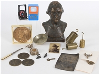 1800s-1960s Americana Collection - Lot of 19 w/ George Washington Bust, Civil War Charm, Vintage Photography & More