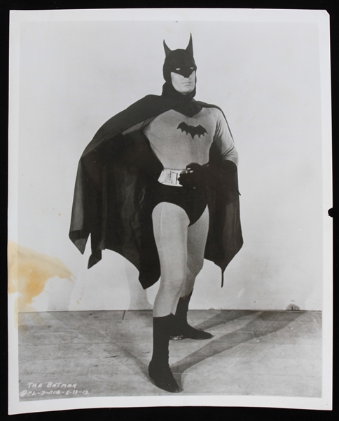 1943 Lewis Wilson Columbia Pictures Batman 8" x 10" Type 2 Photo