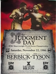 1986 Mike Tyson Trevor Berbick WBC Heavyweight Championship Title Bout 22" x 29" Poster