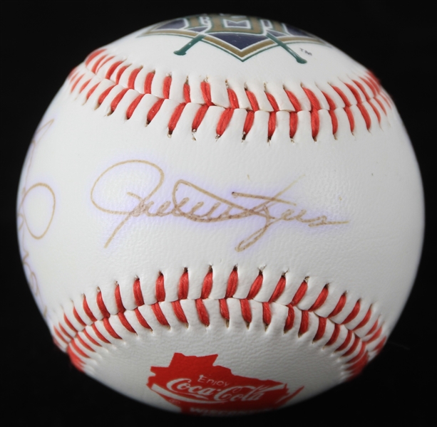 1990s Milwaukee Brewers Multi Signed Coca Cola Team Logo Baseball w/ 10 Signatures Including Robin Yount, Rollie Fingers, Bert Campaneris & More (JSA) 