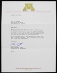 1984 Lou Holtz Minnesota Golden Gophers Signed Letter (JSA)