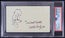 1983 Walter Lantz Woody Woodpecker (d. 1994) Autograph and Sketch Index Card (PSA Slabbed)
