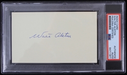 Walter Alston (d.1984) Brooklyn Los Angeles Dodgers Autographed Index Card (PSA Slabbed)