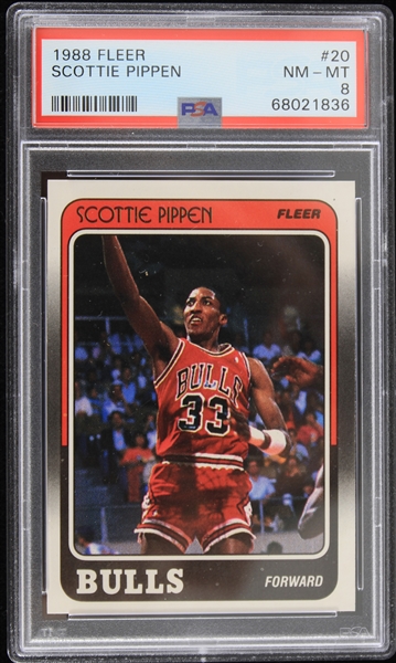 1988 Scottie Pippen Chicago Bulls Fleer Trading Card #20 (PSA Slabbed)