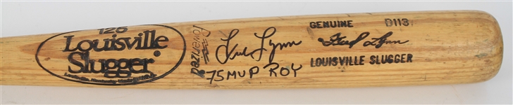 1980 Fred Lynn Boston Red Sox Signed Louisville Slugger Professional Model Game Used Bat (MEARS A9/JSA & PSA/DNA)