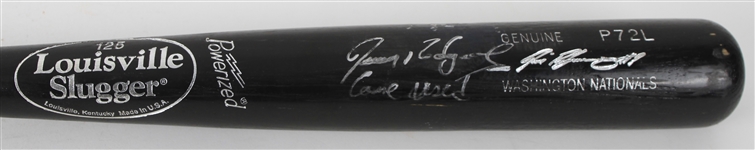 2011 Ivan Rodriguez Washington National Signed Louisville Slugger Professional Model Game Used Bat (MEARS A9/JSA & Player Letter)