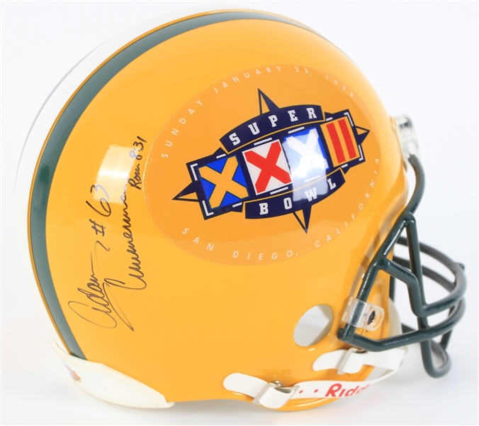 1998 Doug Pederson Adam Timmerman Bill Schroeder Green Bay Packers Signed Super Bowl XXXII Full Size Helmet (JSA)