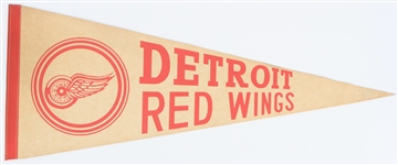 1950s-60s Detroit Red Wings 30" Full Size Pennant