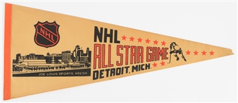 1980 NHL All Star Game Joe Louis Arena Detroit 29" Full Size Pennant