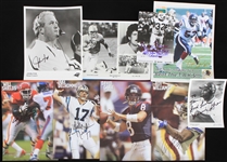 1990s-2000s Signed 8x10 Photos featuring Warren Moon Kansas City Chiefs, Mike Tice Minnesota Vikings, Dan Reeves Atlanta Falcons, Tony Dungy Tampa Bay Buccaneers and More
