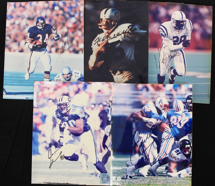 1960s-1990s Barry Sanders, Jim Brown, Herb Adderley, Willie Wood and more Signed 8x10 Photos (Lot of 13) (JSA)