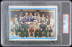 1980-81 Larry Bird Boston Celtics Autographed Topps Pinups (PSA Slabbed)