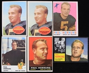 1959-1962 Paul Horning Green Bay Packers Topps and Fleer Trading Cards ( Lot of 6)