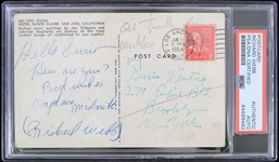 1954 Richard Webb Captain Midnight Signed Hotel Sainte Claire Postcard (PSA Slabbed)