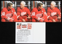 1990s-2000s Steve Yzerman and Gordie Howe Detroit Red Wings DC Sports Postcards (Lot of 3)