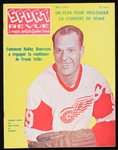 1962 Gordie Howe Detroit Red Wings on the Cover of Sport Revue Magazine (In French)