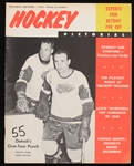 1965 Gordie Howe and Norm Ullman Detroit Red Wings on the Cover of Hockey Pictorial Magazine