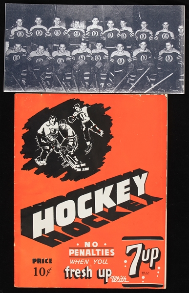 1945 Gordie Howe AK-Sar-Ben Knights vs Tulsa Oilers Game Program