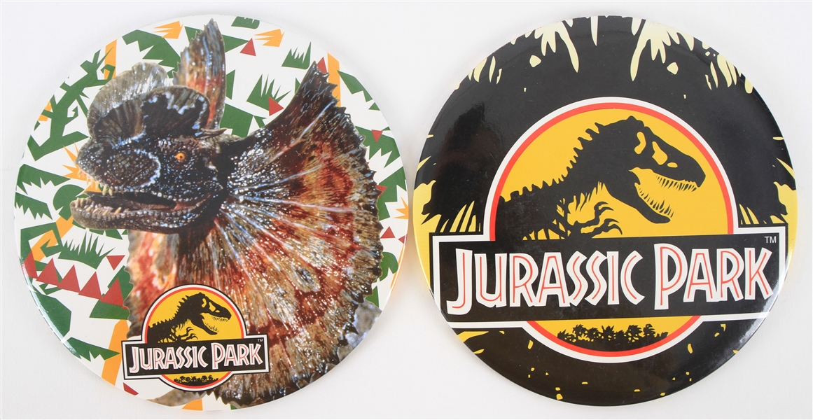 1993 Jurrasic Park 6" Oversize Easelback Display Pinback Buttons