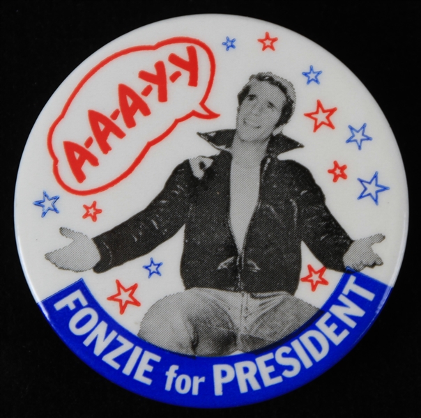 1970s Fonzie For President 2" Pinback Button