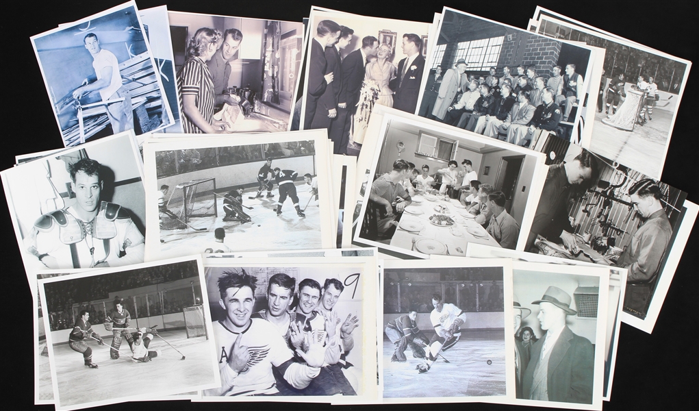 1980s-2000s Gordie Howe Detroit Red Wings 8" x 10" Photo Collection - Lot of 220+