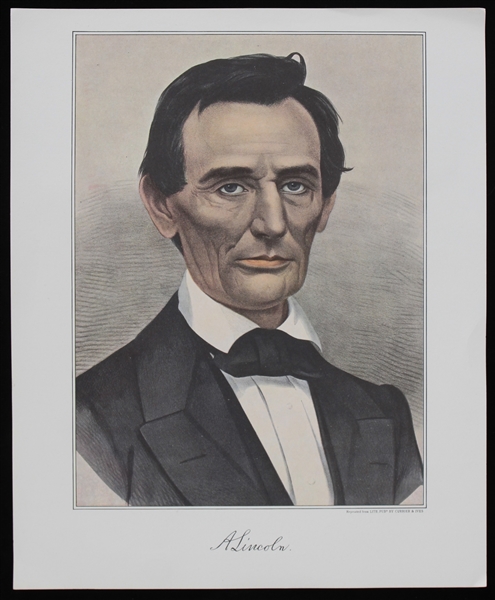 Abraham Lincoln 11x13 Currier and Ives Lithograph Reprint