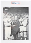 1959 Hank Aaron Milwaukee Braves Signed 8" x 10" Award Photo (PSA Slabbed Authentic)