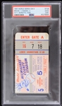 1957 Milwaukee Braves New York Yankees World Series Game 5 Milwaukee County Stadium Ticket Stub (PSA Slabbed Good 2 MK)