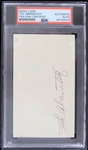 1960s Ted Abernathy Chicago Cubs Signed 3 x 5" Index Card (PSA Slabbed Authentic)