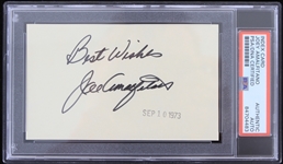 1973 Joey Amalfitano New York Giants Signed 3" x 5" Index Card (PSA Slabbed Authentic)