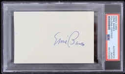 1970s Ernie Banks Chicago Cubs Signed 3" x 4.75" Index Card (PSA Slabbed Authentic)