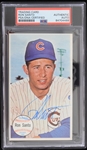 1964 Ron Santo Chicago Cubs Signed Topps Giants Baseball Trading Card (PSA Slabbed Authentic)