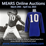 1950-51 Babe Parilli Kentucky Wildcats Signed Game Worn Jersey (MEARS A10/JSA/Parilli Letter) 