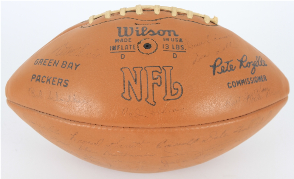 1971-74 Green Bay Packers Facsimile Team Signed ONFL Rozelle Football