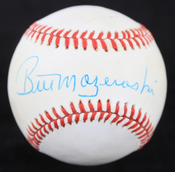 1987-89 Bill Mazeroski Pittsburgh Pirates Signed ONL Giamatti Baseball (JSA)